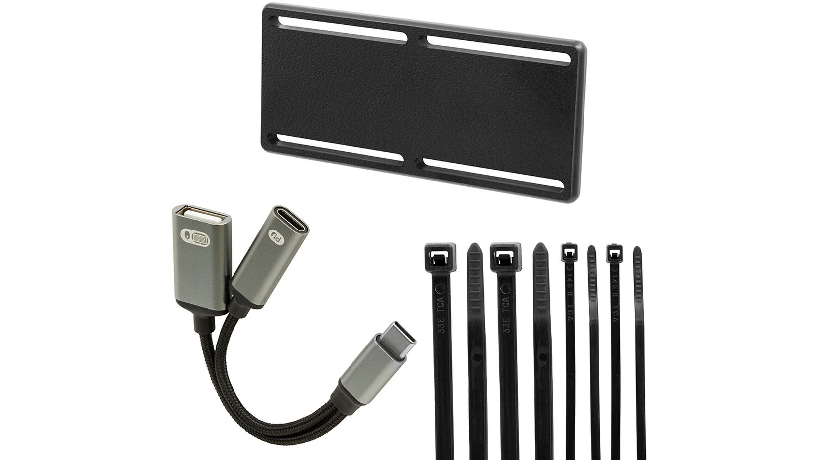 Brodit 216479 USB-C Splitter, PD 60 Watt+ USB-A Data