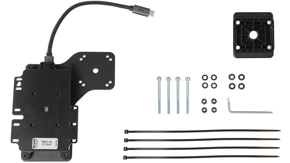 Brodit 217042 USB-C, 8 in 1 Hub mit Halterung