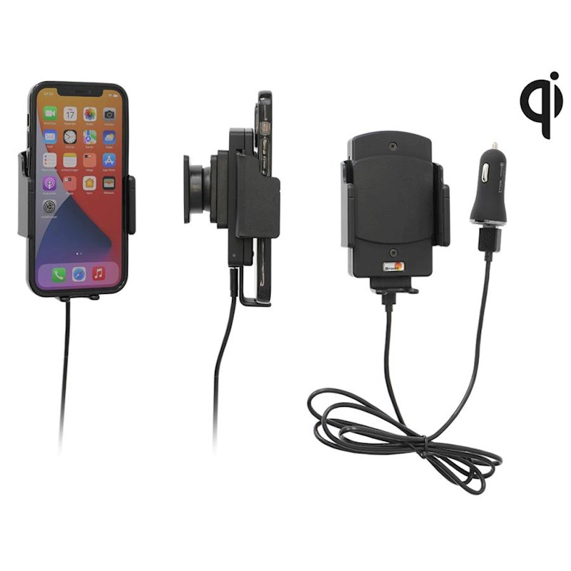 Brodit 718300 Support actif sans fil Qi avec prise zig