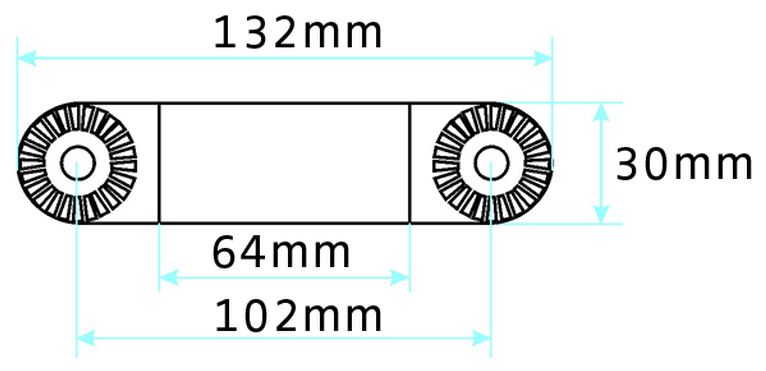 Brodit 215514 Support de socle - Rallonge 4"