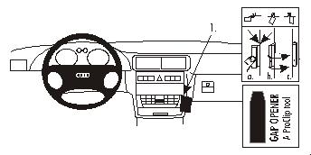 Brodit 852857 support voiture Audi A3