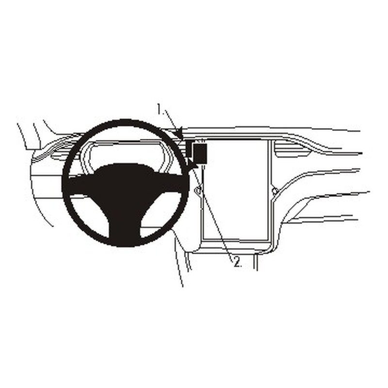 Brodit 854921 Halterung Tesla Model S Baujahr 13-, Center mount