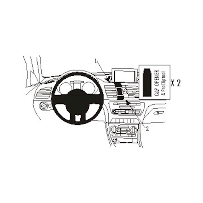 Brodit 854950 support Audi Q3, année 12-18, Center mount