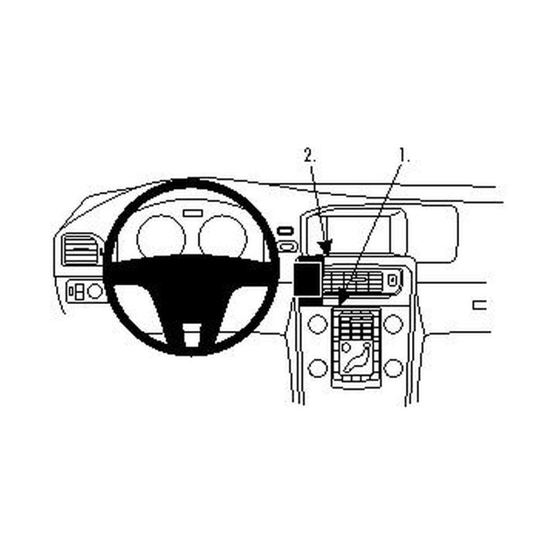 Brodit 854523 Autohalterung Volvo S60 Baujahr 11-18, Center mount