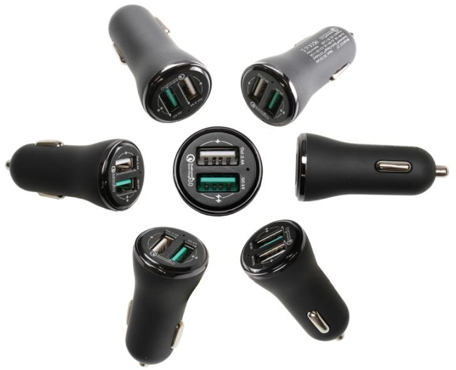 Brodit 945010 Double chargeur USB allume cigare QC 3.0