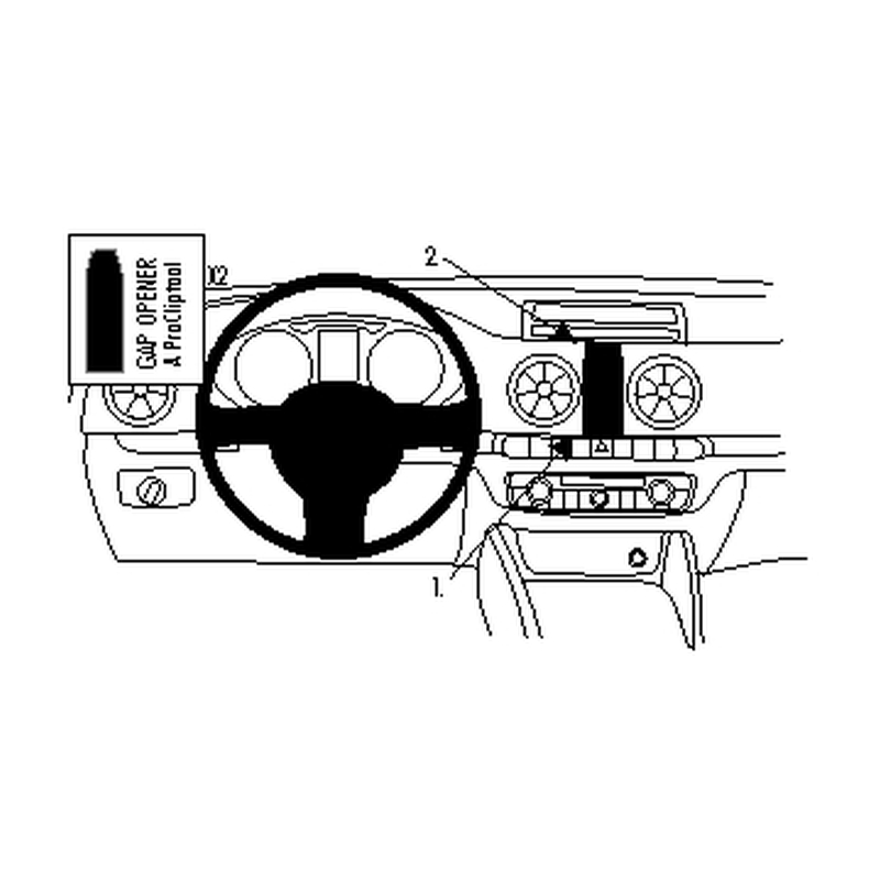 Brodit 854804 support Audi A3 annee 13-, Center mount
