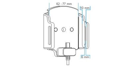 Brodit 527840 support USB Typ C installation fixe