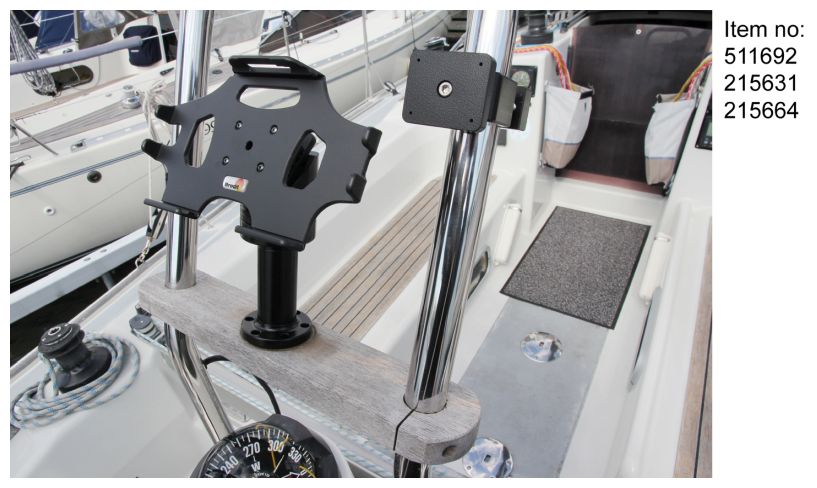 Brodit 215664 Support tube avec plaque de montage