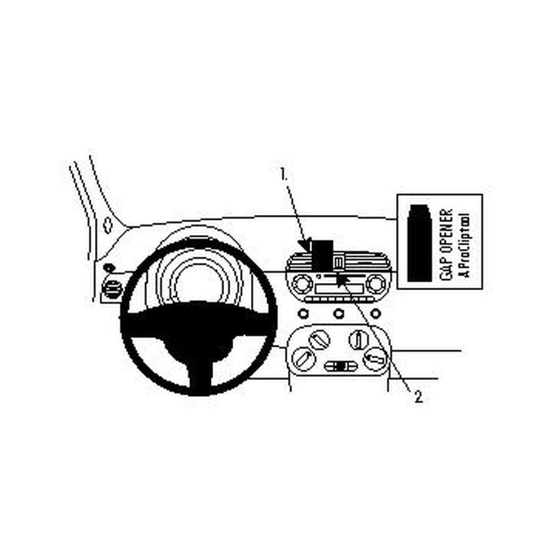 Brodit 854124 support Fiat 500 annee 07-15, Center mount