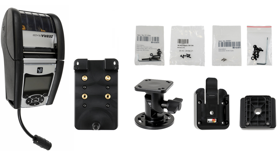 Brodit 217077 Fixation pour Zebra QLN 220, QLN 320, ZQ610, ZQ620