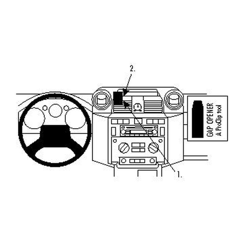 Brodit 854077 support Land Rover Defender annee 07-16, Center mount