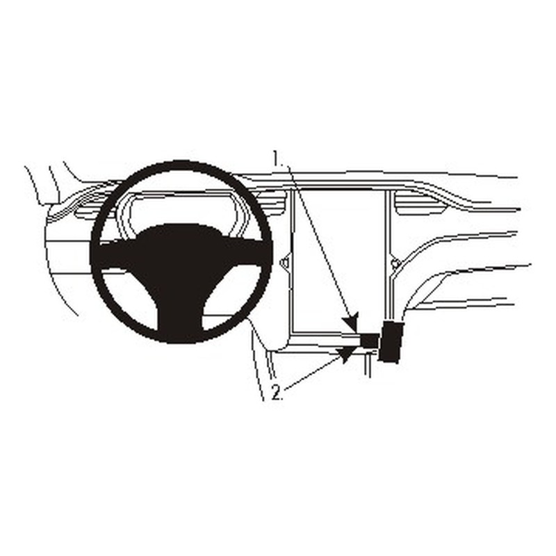 Brodit 854922 support Tesla Model S année 13-, Angled mount