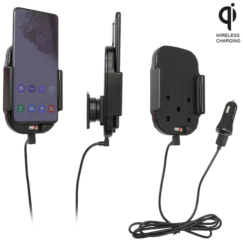 Brodit 718191 Aktive Gerätehalterung mit Qi Ladefunktion Samsung Galaxy S20 Plus 5G