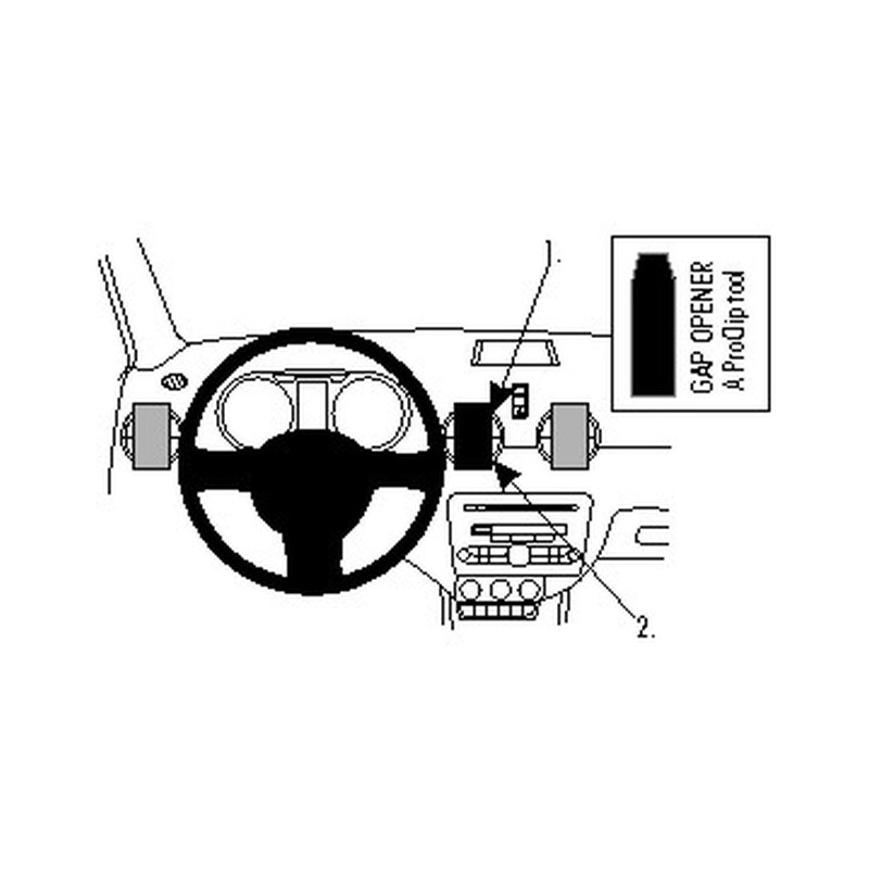 Brodit 854815 support voiture Audi A1 annee 11-18, Center mount