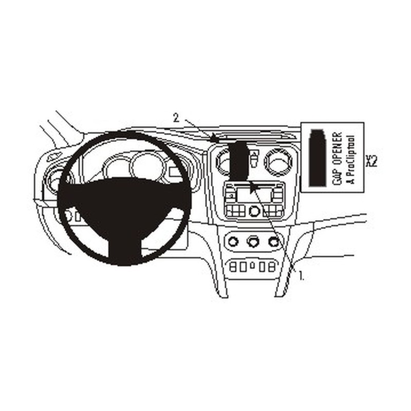 Brodit 854897 support Dacia Sandero année 13-, Center mount