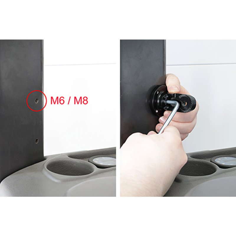 Brodit 216389 Support de socle avec écrou à oreilles