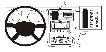 Brodit 853358 support voiture Volkswagen Golf V