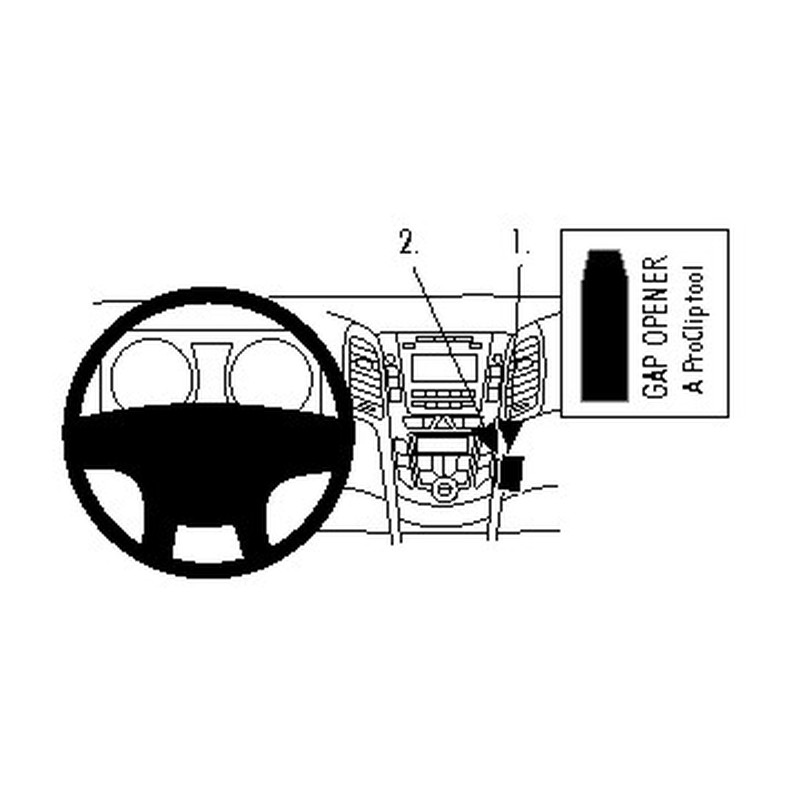 Brodit 854755 support Hyundai i30 annee 12-16, Angled mount
