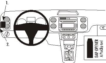 Brodit 803612 support voiture Volkswagen Golf Plus