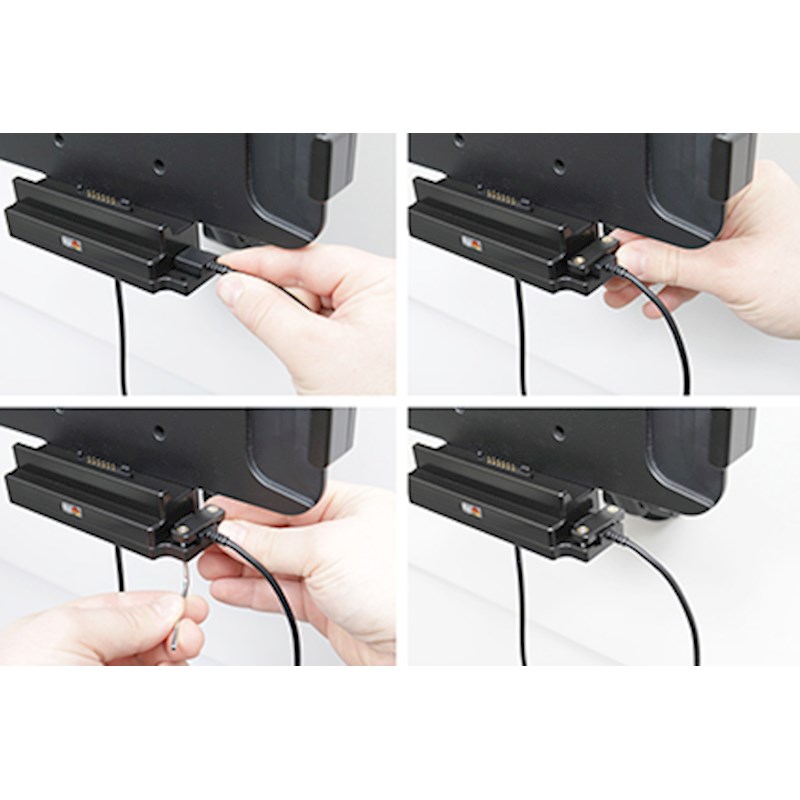 Brodit 736326 Gerätehalterung Zebra ET4x 10" MIT Schutzhülle, mit Ladefunktion und USB-Host und Verriegelung mit Schlüssel