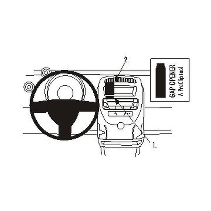 Brodit 853716 support Citroen C1 annee 06-14, Center mount