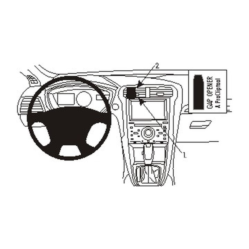 Brodit 854822 support Ford Mondeo annee 15-, Center mount
