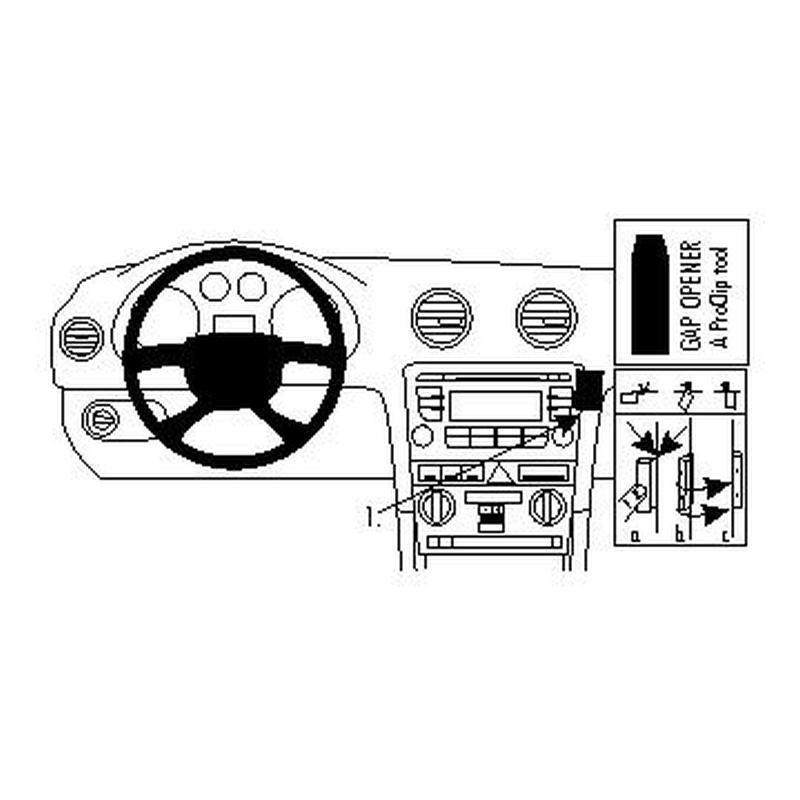 Brodit 853991 support Audi A3 annee 07-12, Angled mount