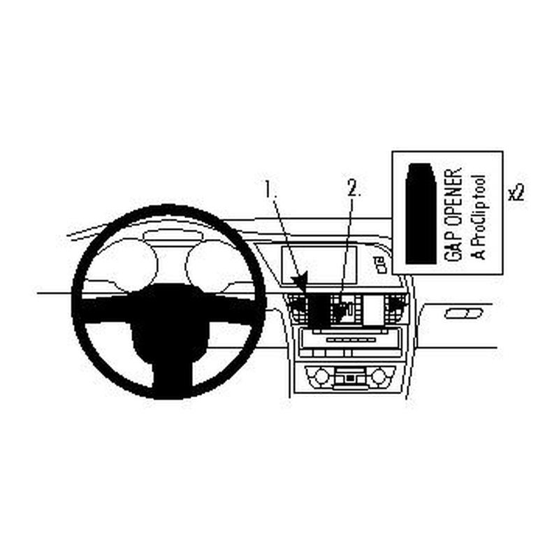 Brodit 854263 support Audi A4 Avant annee 08-15, Center mount