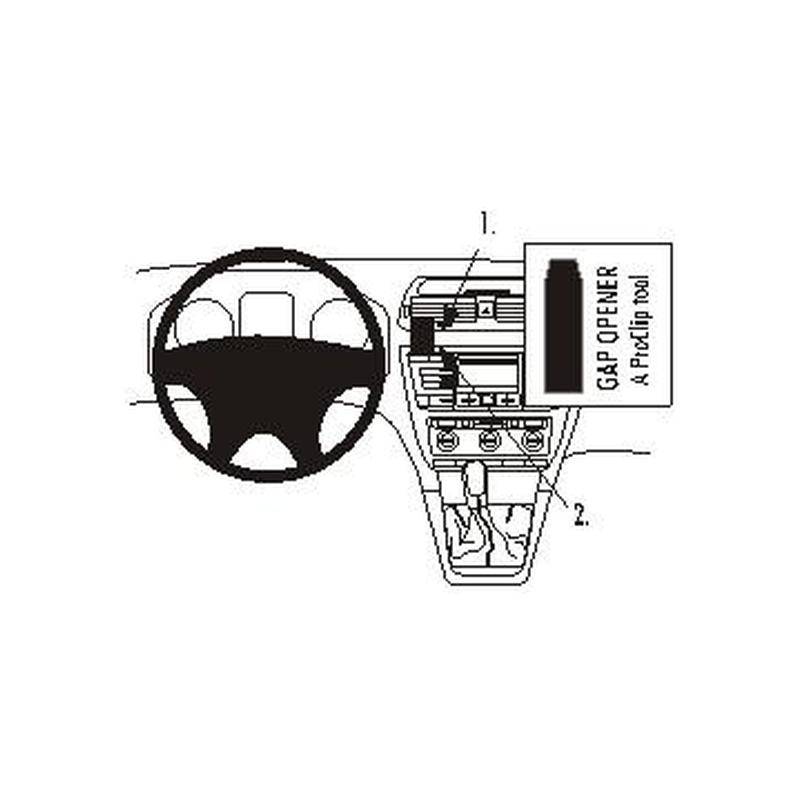 Brodit 853525 support Skoda Octavia II annee 05-13, Center mount