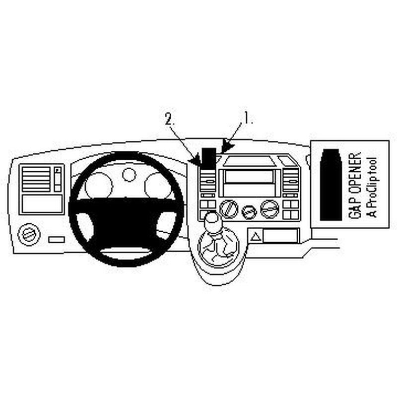 Brodit 853992 support VW Caravelle annee 04-09, Center mount