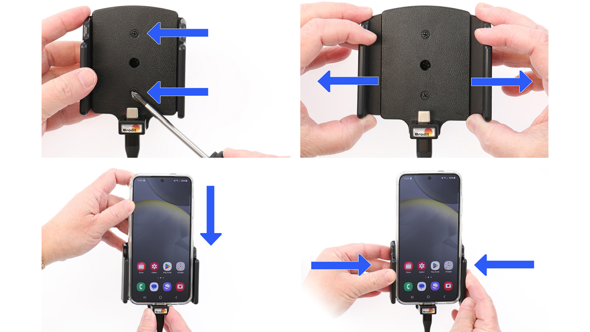 Brodit 721456 Support universel USB-C pour une installation fixe