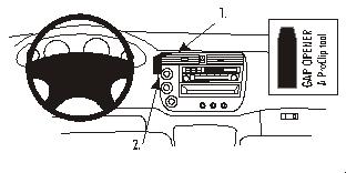 Brodit 852903 Autohalterung Civic Hybrid 03-05