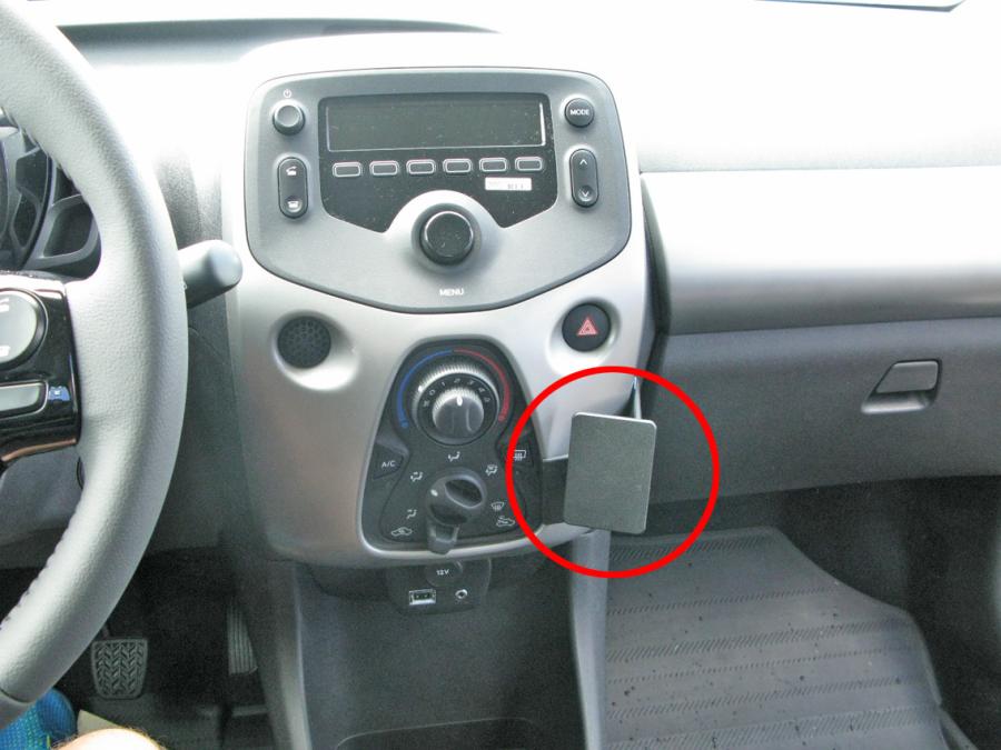 Brodit 855035 support Peugeot 108 année 14-, Angled mount