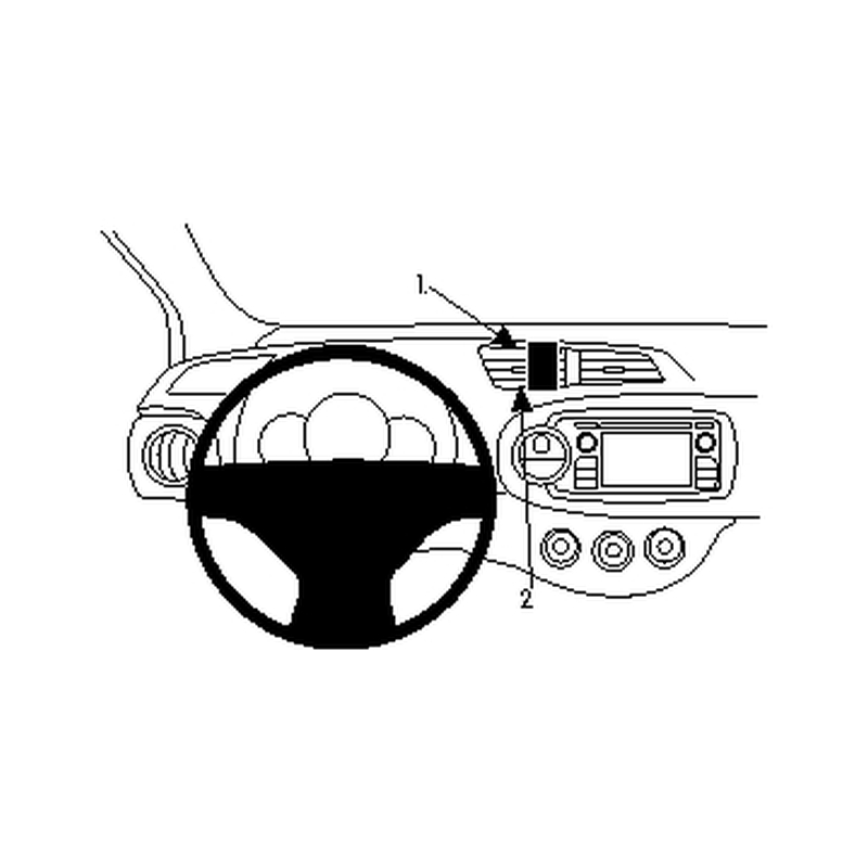 Brodit 854723 support Toyota Yaris annee 12-14, Center mount