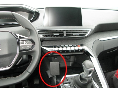 Brodit 855275 support Peugeot 3008 année 17-18, Angled mount, Low