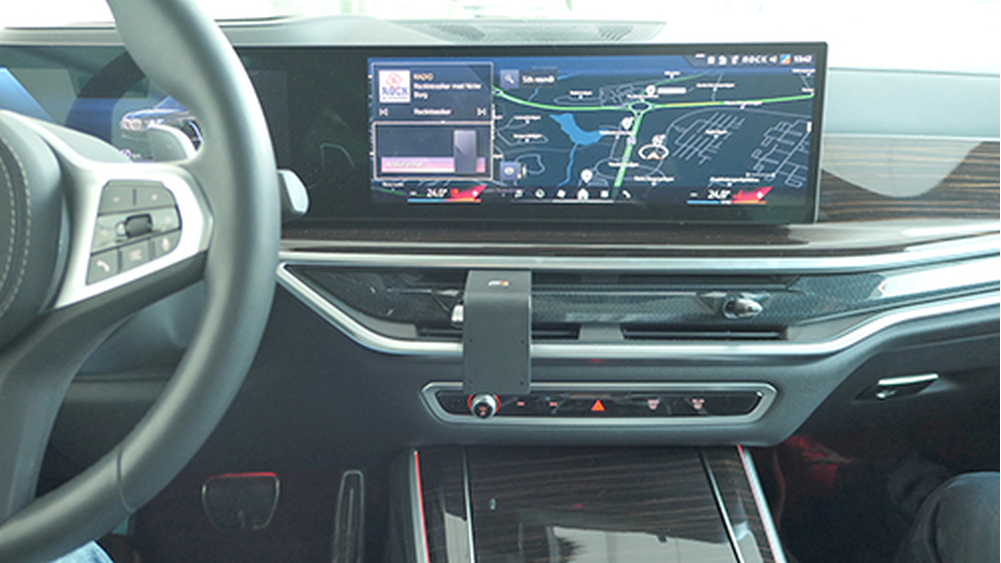 pour support voiture BMW X5 & X7 année 24-, fixation à la Console centrale, Center mount
