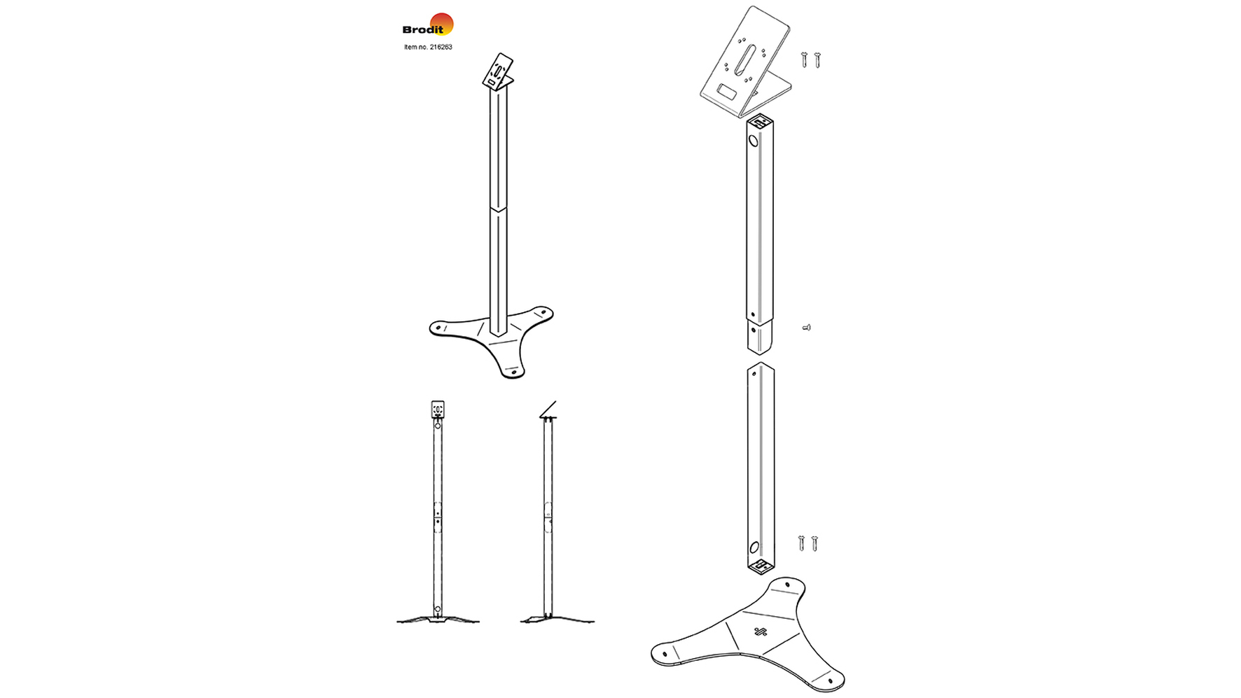Brodit 216263 support au sol