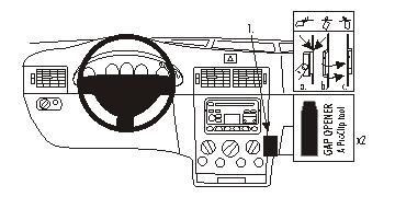 Brodit 853205 Autohalterung Ford Tourneo Connect