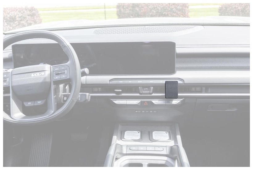 Brodit 856287 support voiture Kia Telluride, 27- fixation à la console
