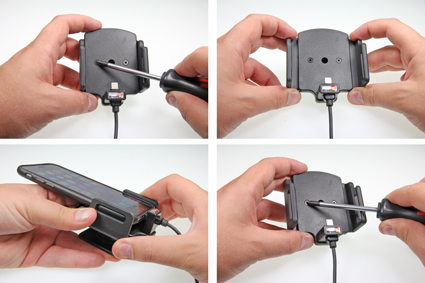 Brodit Support active avec 12V Zig. iPhone 6/6S/7/8/X/Xs