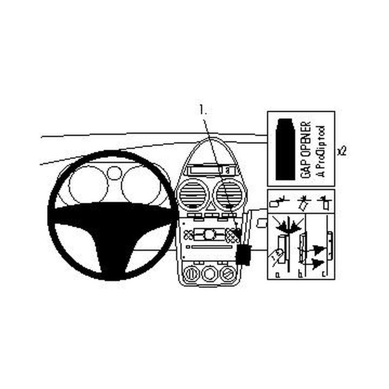 Brodit 853956 support Opel Corsa annee 07-14, Angled mount
