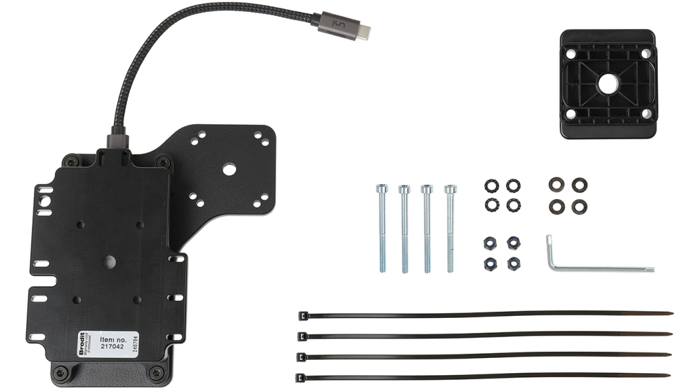 Brodit 217042 USB-C, 8 in 1 Hub mit Halterung
