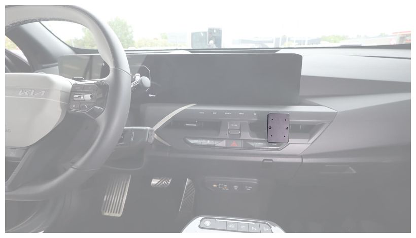 Brodit 856268 support voiture Kia EV5, 25- fixation à la console