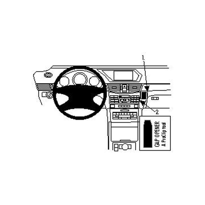 Brodit 854331 support Mercedes Benz E-Class (200-430) Sedan annee 09-13, Angled mount