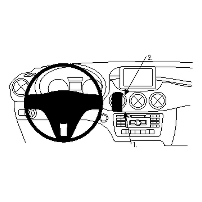 Brodit 854749 Autohalterung Mercedes Benz B-Class Baujahr 12-18, Center mount