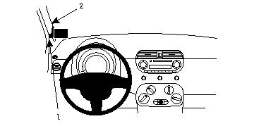 Brodit 804125 Autohalterung Fiat 500