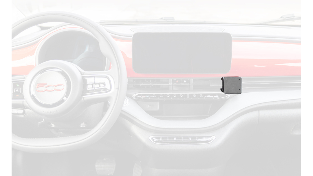 Brodit 856084 support voiture Fiat 500 E, 24- fixation à la console coudé