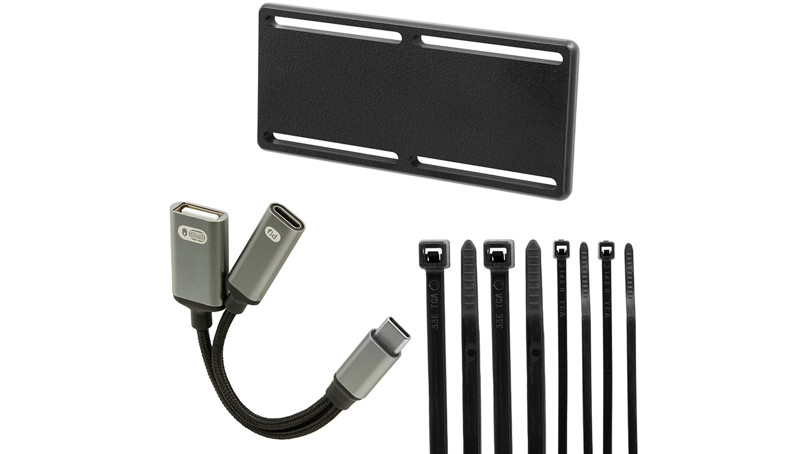 Brodit 216479 USB-C Splitter, PD 60 Watt+ USB-A Data