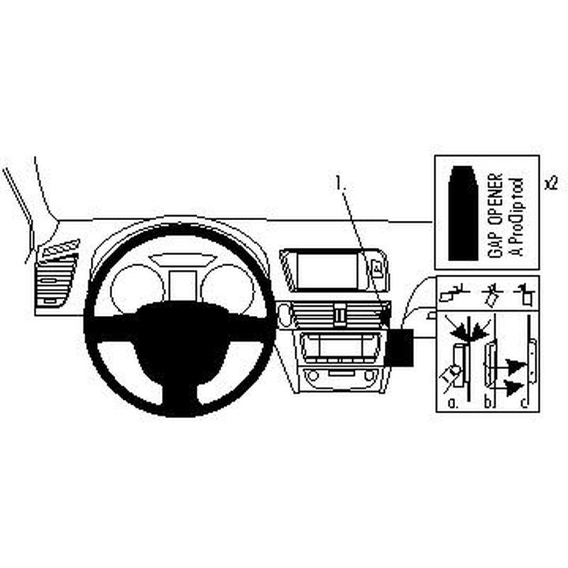 Brodit 854264 support Audi Q5 annee 09-14, Angled mount
