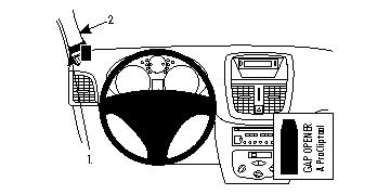 Brodit 804343 support voiture Peugeot 206+